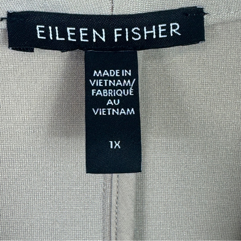 Eileen Fisher Washable Flex Ponte High Collar Jacket Cream Women's 1X - Picture 14 of 15